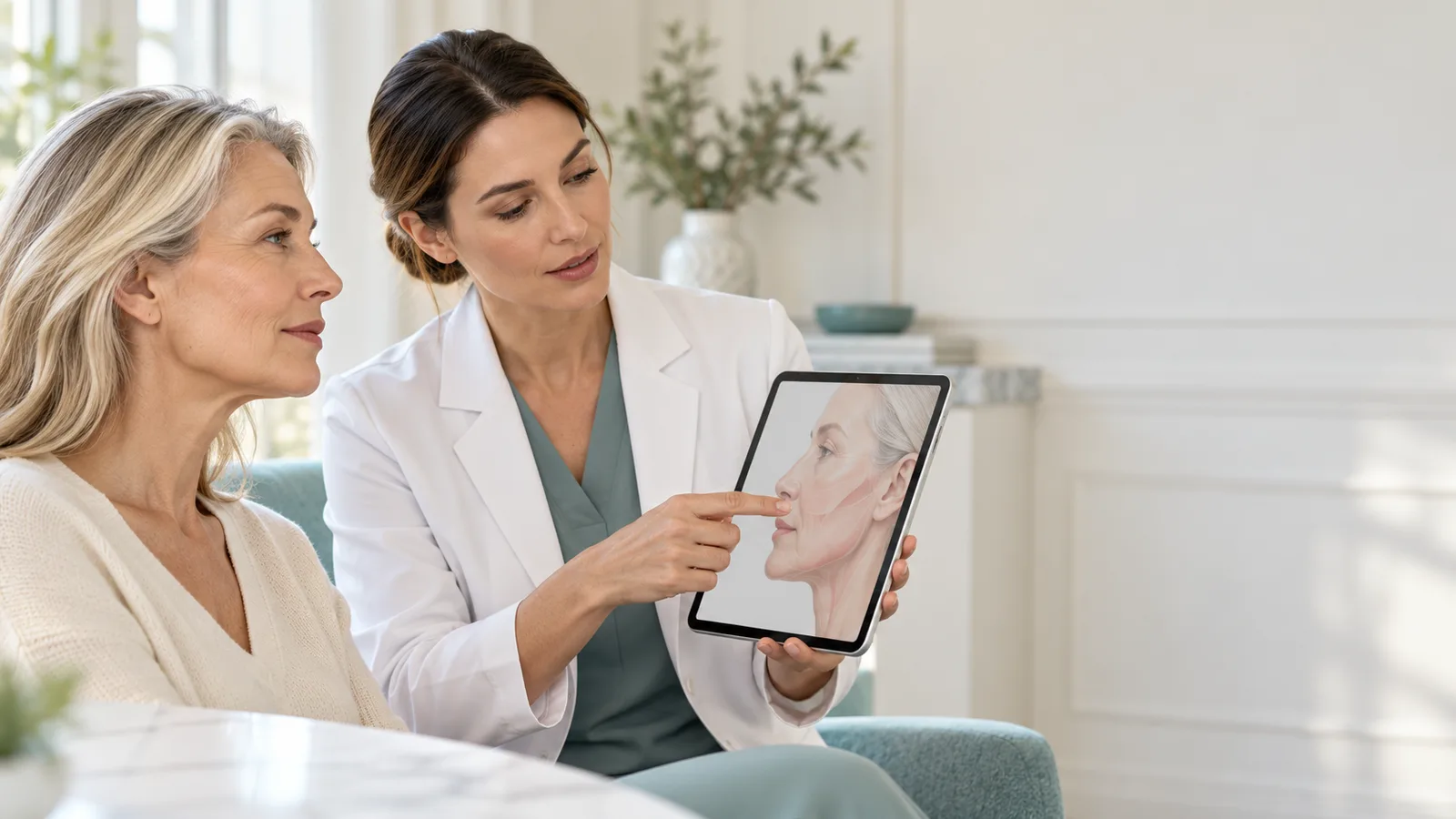 Face & Neck Lift — illustrative consultation visual